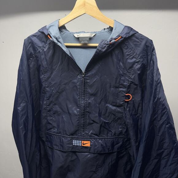 Vintage Nike Half Zip Windbreaker Anorak Navy Blue Size Large - Picture 3 of 7